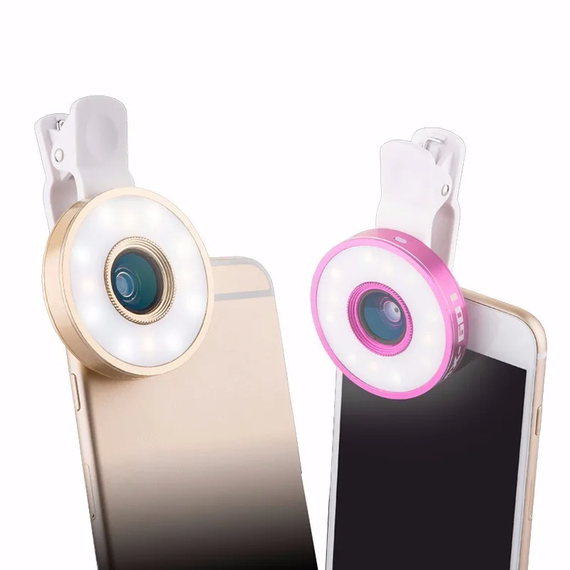 

New 6in1 LED Flashlight Fish Eye Lenses Wide Angle Macro Phone Camera Lens For Nokia Lumia 1020 630 640 Asus zenfone 2 ze 551 ml