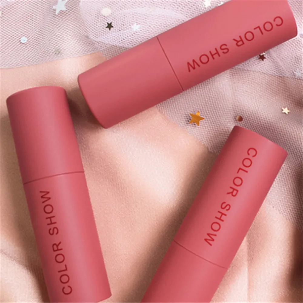 Матовая сухих розового цвета пустой тюбик для Помады Косметический контейнер