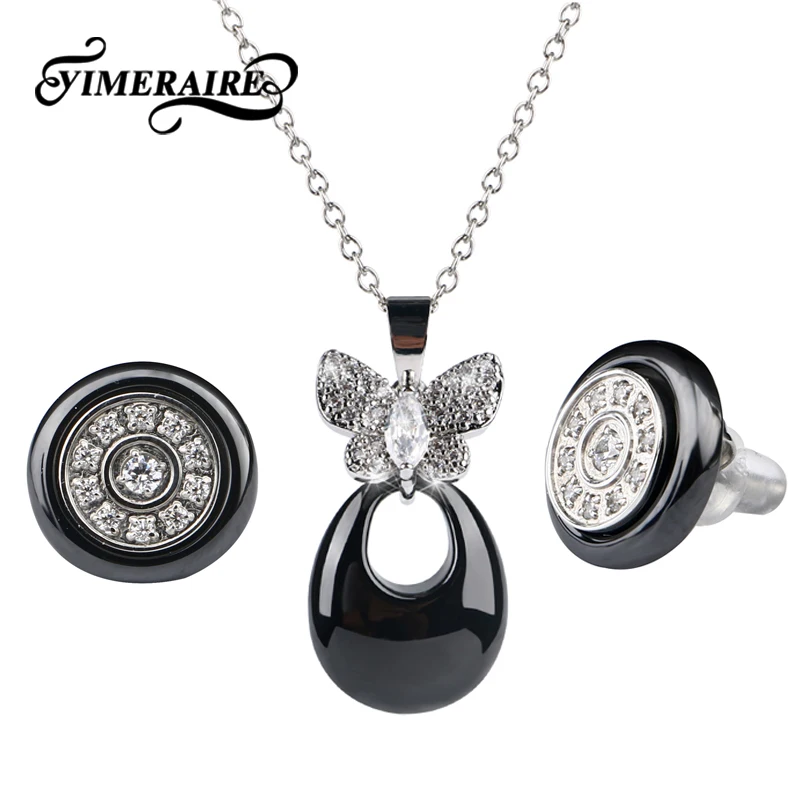 Классический черный белый цвет здоровый керамический набор капли воды кристалл