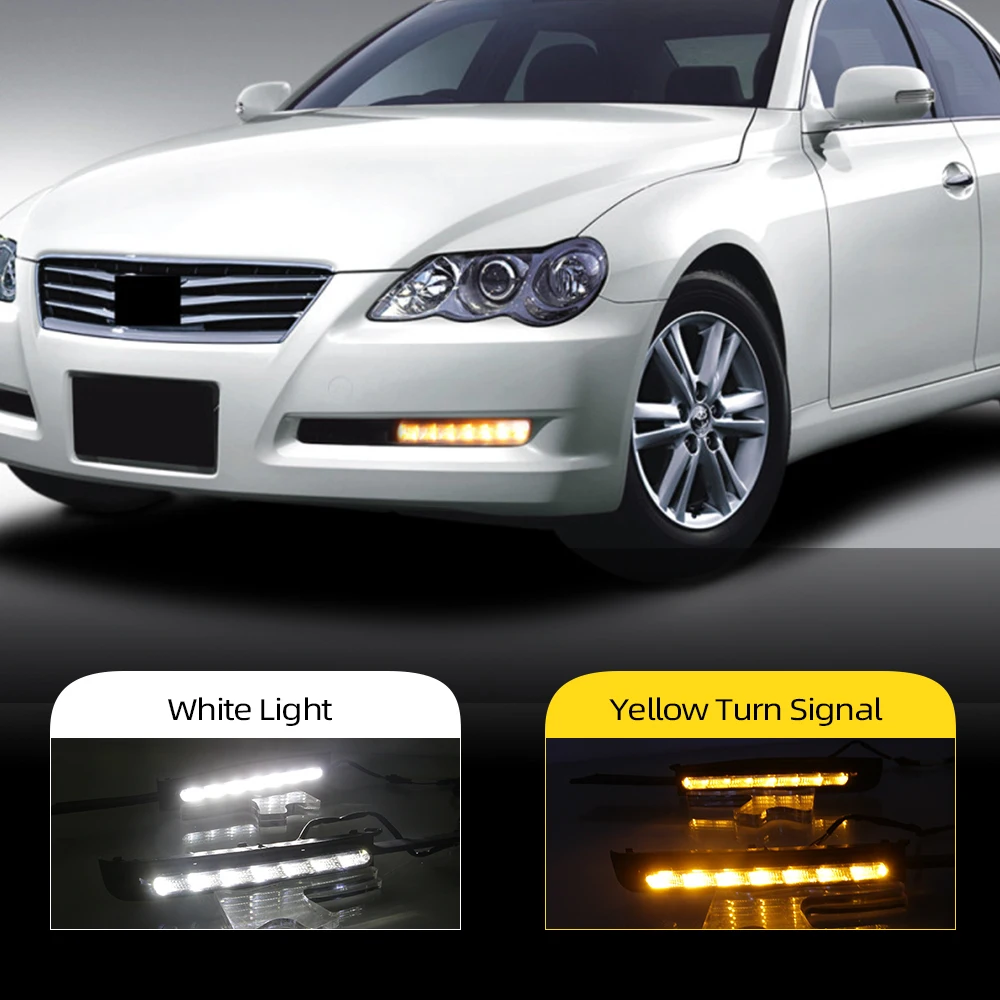 CSCSNL 1 пара DRL для Toyota MARK X REIZ 2004 2005 2006 2007 2008 2009 светодиодный Дневной светильник с