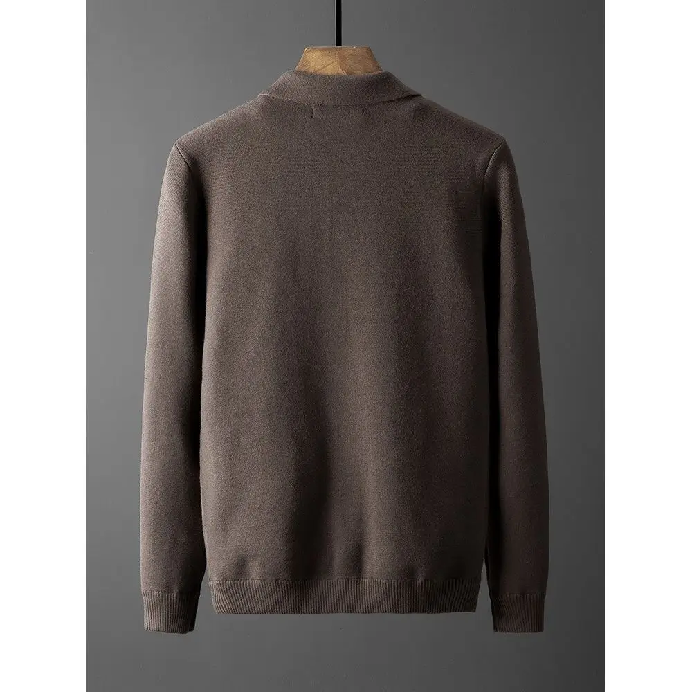 

Autumn 2020 tooling sweater men's fashion Lapel retro national trend cardigan jacket jacket warm casual versatile T-shirt