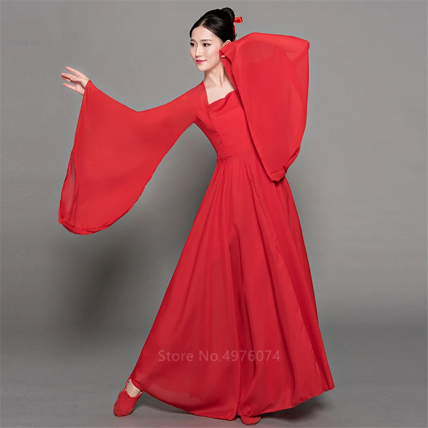 Женский танцевальный старинный костюм ханьфу китайские народные танцы