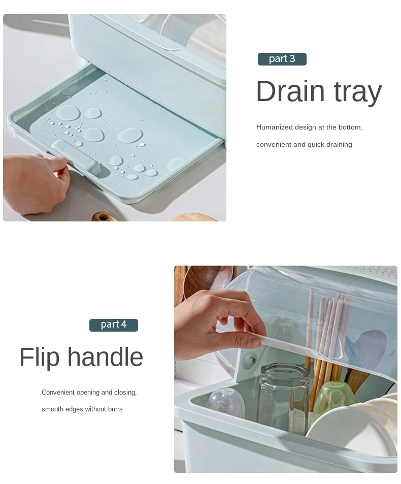 

Kitchen Draining Cupboard with Lid Dish Container Bowl and Dish Storage Rack Supplies Household Complete Collection Bowl Storage