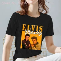 fashion elvis presley t shirt rock and roll black classic all match ladies t shirt loose casual oversize manfemales t shirts