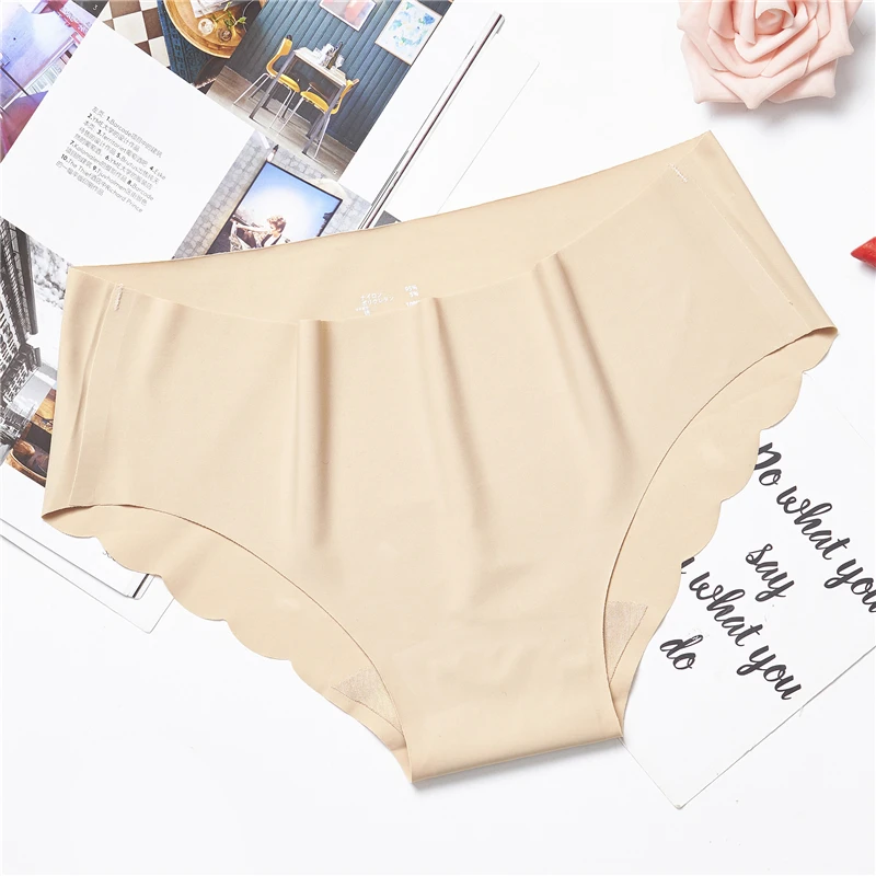 Шелковое нижнее белье для женщин трусики сексуальное женское девочек бесследные