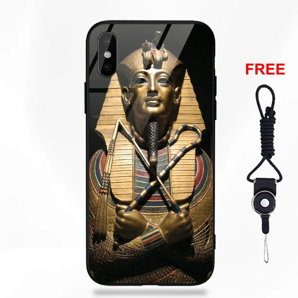 Egypt Anubis Drawing Tempered Glass For Galaxy S8 S9 Plus Redmi 5 Note 5A 6 Huawei Honor 7X P20 Lite Mate 10 Pro | Мобильные