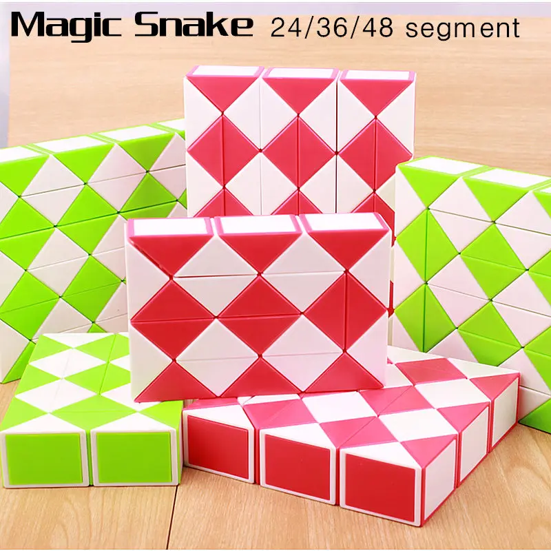 

QIYI magic snake speed qiyi cube 24 36 48 segments puzzle cubes educational magic ruler toys for Children
