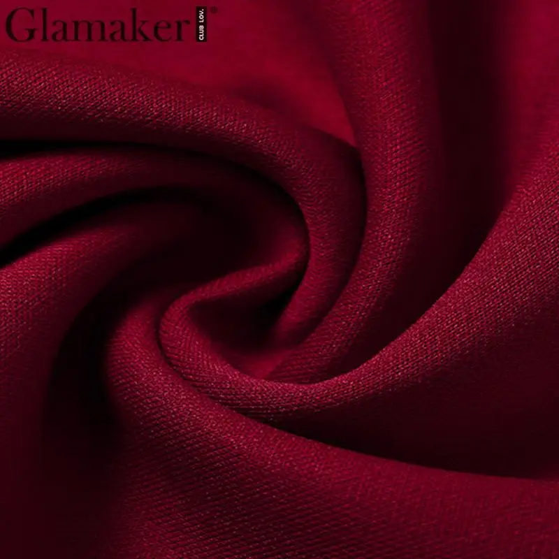 Glamaker винтажное платье с v-образным вырезом и пышными рукавами, облегающее платье с длинным рукавом, элегантное женское платье осень-зима, женские вечерние платья, сексуальное длинное платье