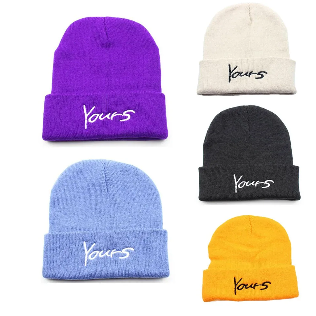 Модная однотонная хип хоп унисекс шапка бини переплетенная мешковатая теплая