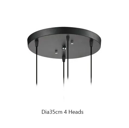 4 heads round Современный простой металлический промышленный стеклянный подвесной светильник Лофт барная стойка столовая индивидуальная креативная стеклянная потолочная Подвесная лампа - Цвет корпуса: 4 heads round