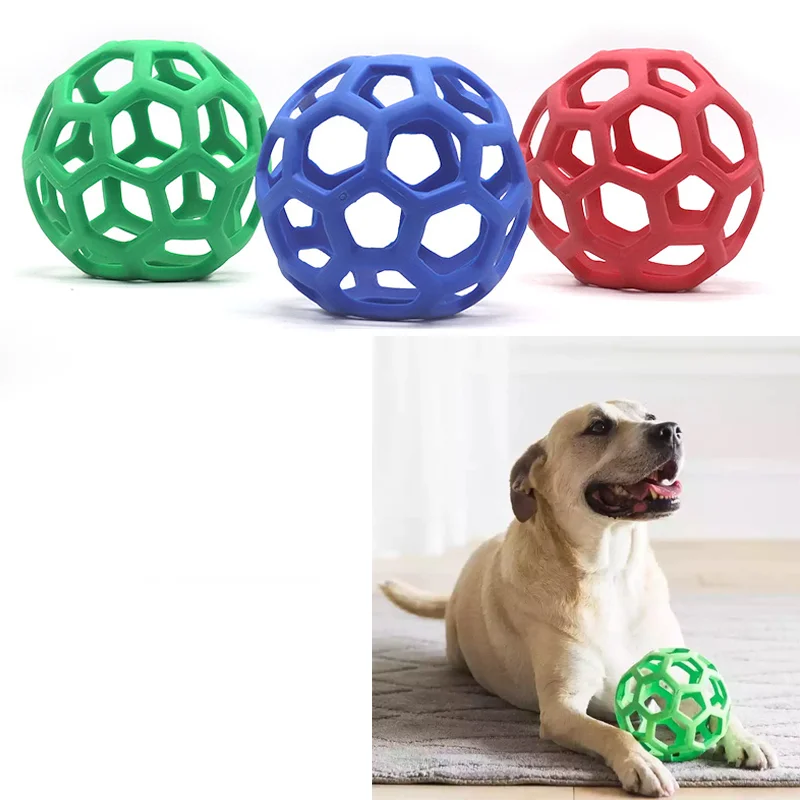 

Dog Chew Toy Dog Rubber Ball Chew Toy Dog Geometric Safety Toys Ball for Medium Large Small Dogs Playing Pet Training Supplies