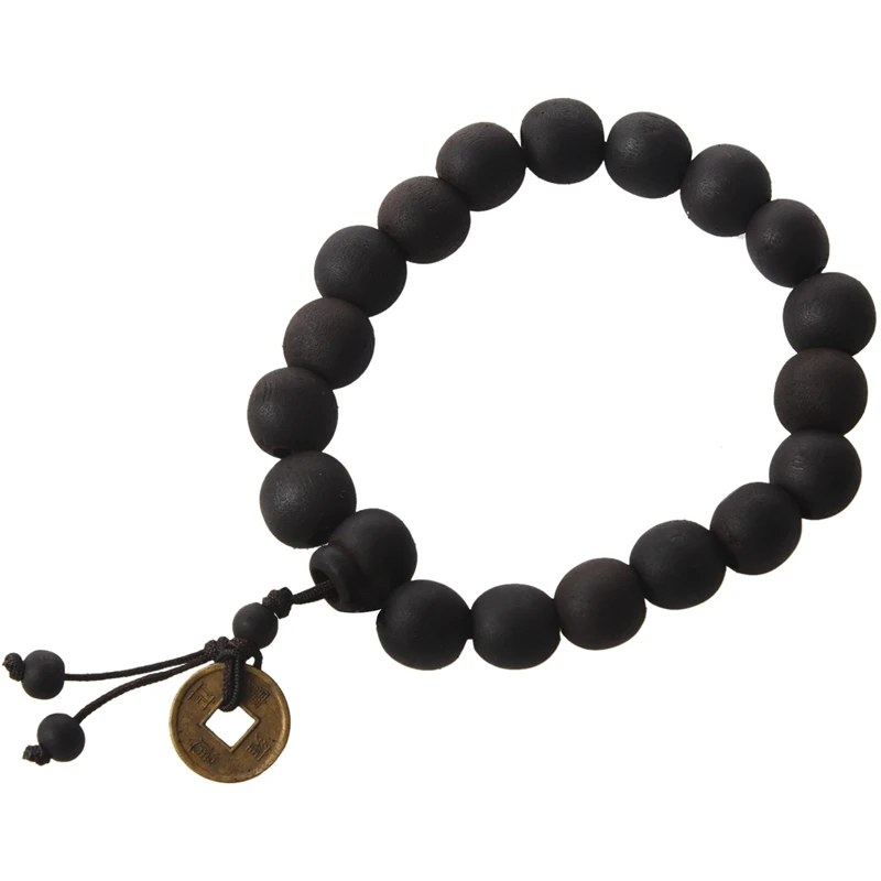 

Wooden Buddhist bracelet beaded wrist sandalwood