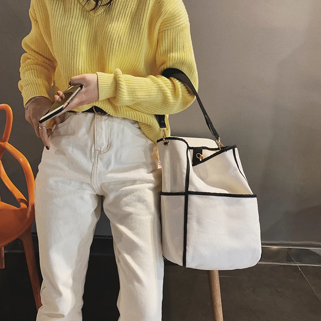 Женская Вельветовая Холщовая Сумка Повседневная сумка на плечо складные сумки