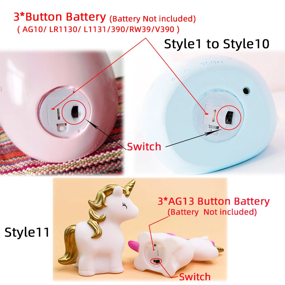 СВЕТОДИОДНЫЙ ночник в виде единорога из смолы для детей детская прикроватная