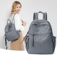 2022 new backpack womens fashion oxford cloth school bag simple college students mori art backpack versatile schoolbag grey