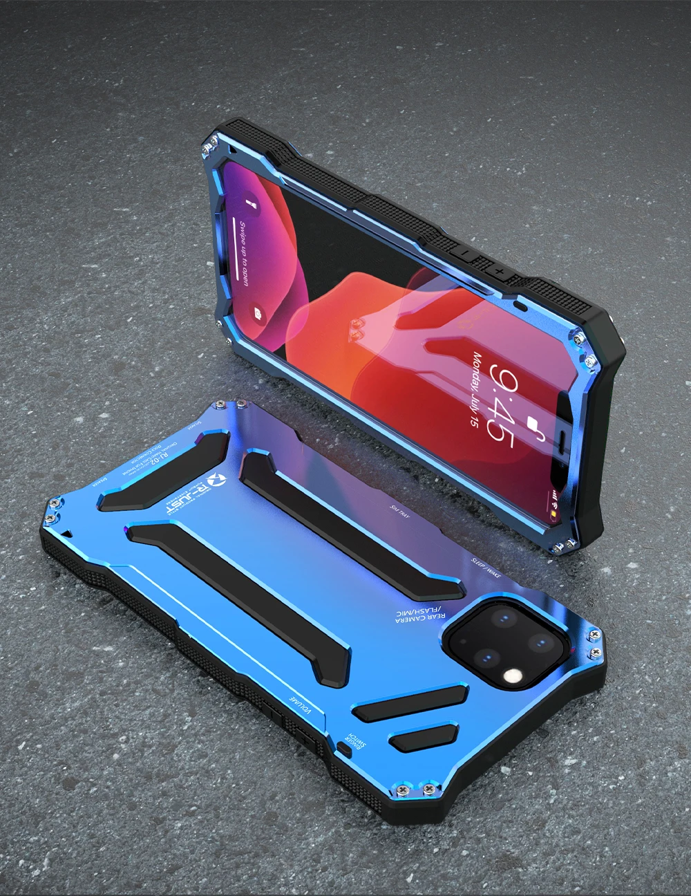 Гандам 3-Proof металл+ пластиковая гелевая Крышка для Apple iPhone 11 Pro max Жесткий Чехол для спорта на открытом воздухе противоударный ударопрочный сверхмощный