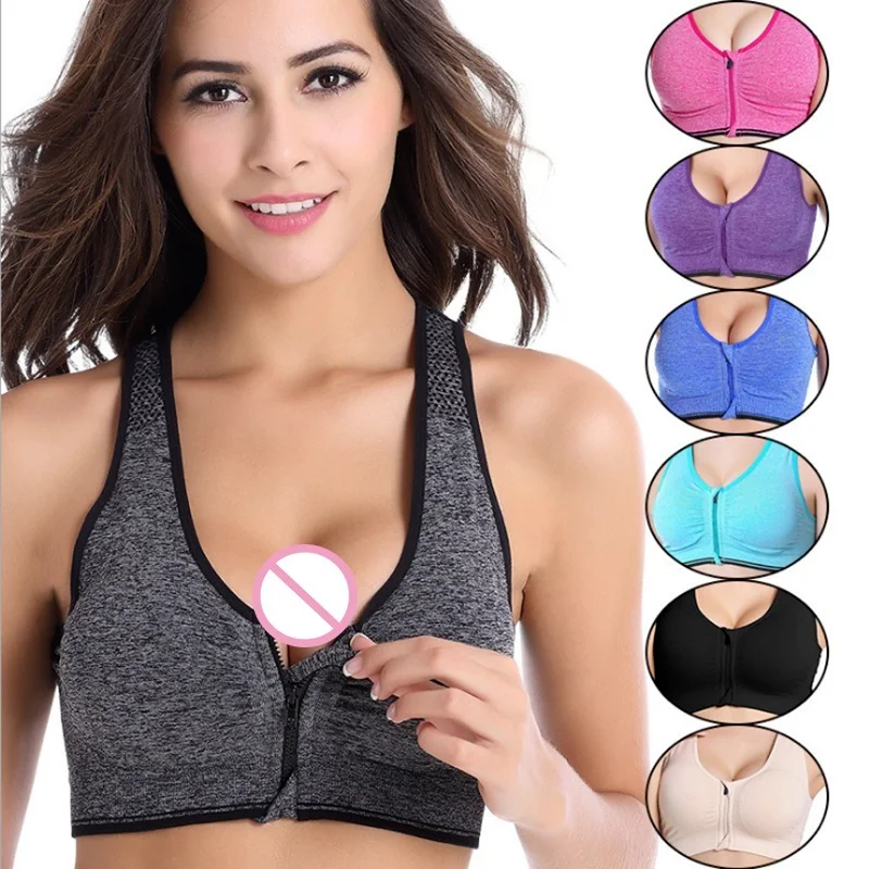 

Топ женский дышащий на молнии, бюстгальтер пуш-ап без косточек, бесшовный укороченный топ без косточек, нижнее белье
