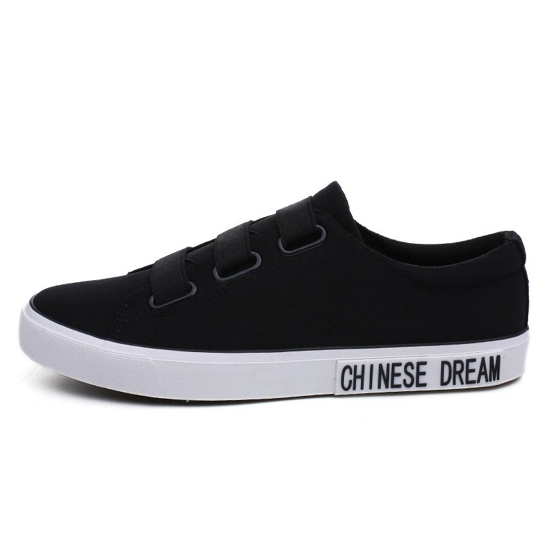 

Men's Black Canvas Shoes Casual Breathable Simple Comfortable Shoes for Men Loafer 2019 New Youth style Sneakers Mens Flat Shoes