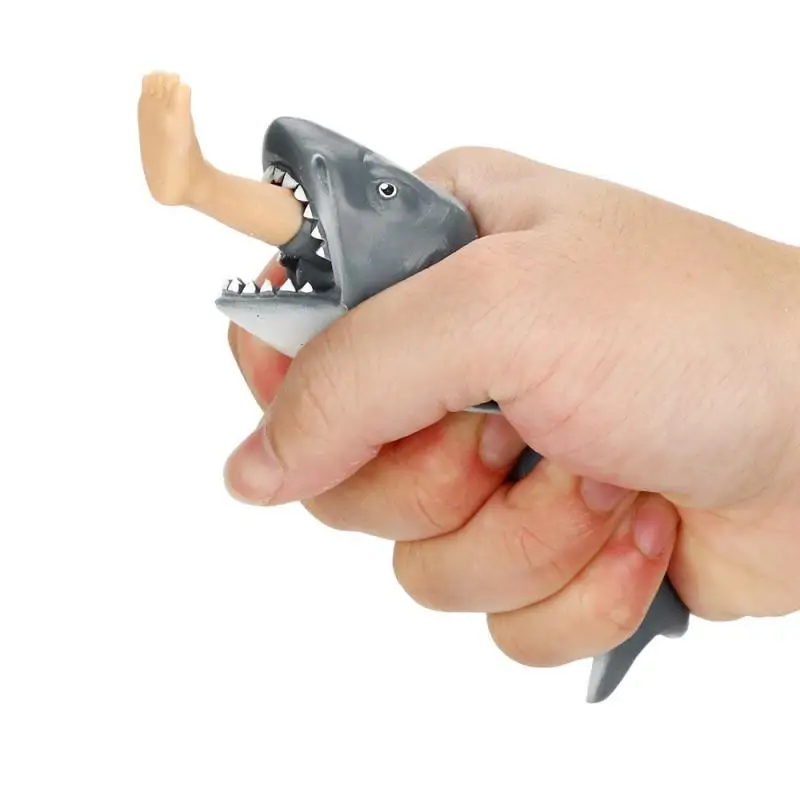 1/3pcs Hungry Anti Stress Squeeze Shark With Biting Legs Gags Jokes Creative Decompression Venting Funny Spoof Trick Novelty Toy - купить по