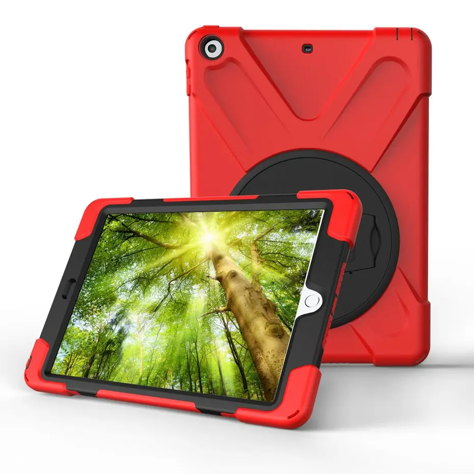 

Case for iPad 9.7 inch 2017 hand-held Shock Proof full body cover Handle stand sleeve for new ipad 2017 2018 case capa funda