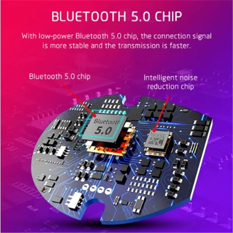 TWS IPX5 Bluetooth V5.0 наушники 3D стерео беспроводные мини с двойным микрофоном для