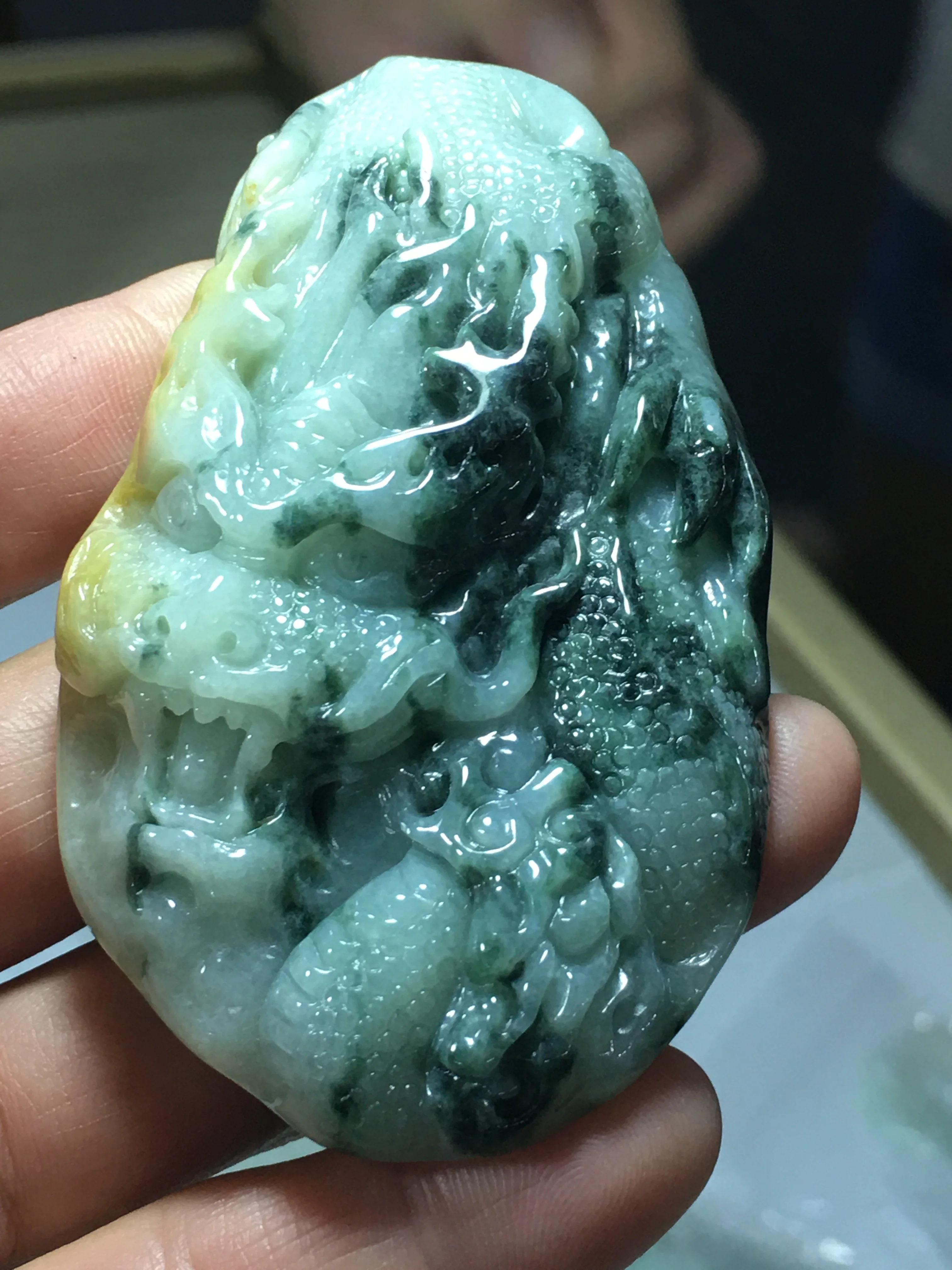 

Natural Myanmar jade A HandCarved dragon jadeite jade green jade pendant jade necklace pendants jewelry necklaces men