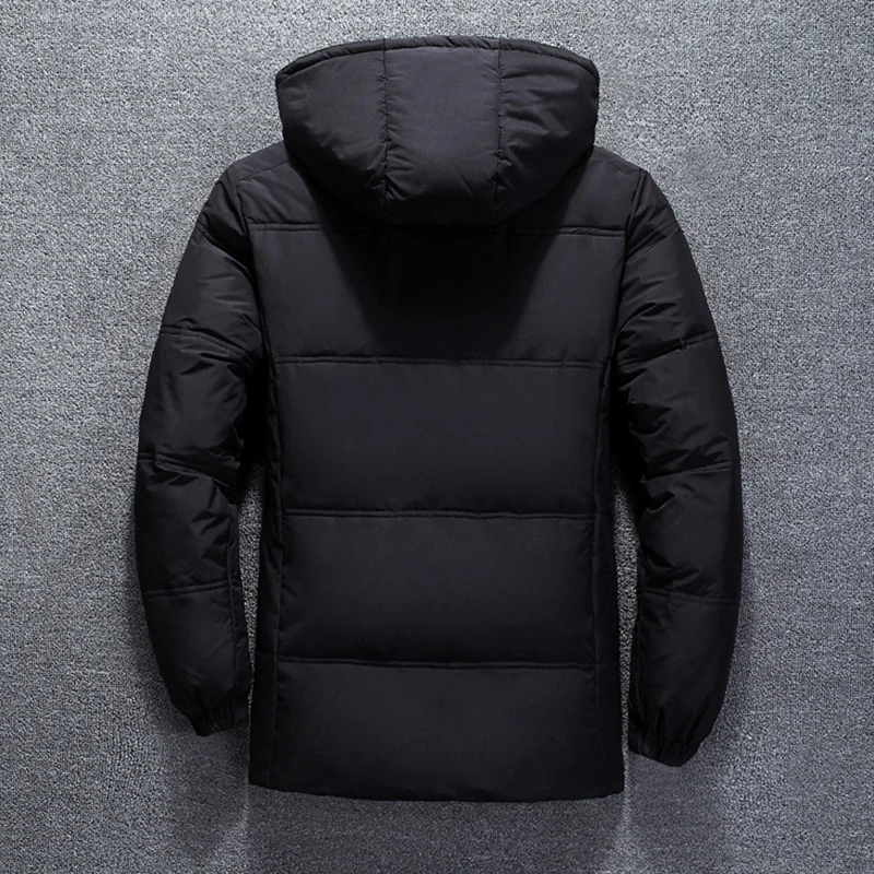 Winter Jacket Men Parka Coat Fashion Casual Autumn Stand Collar Puffer Thick Hat White Duck Coats Male Men's Winter Down Jackets