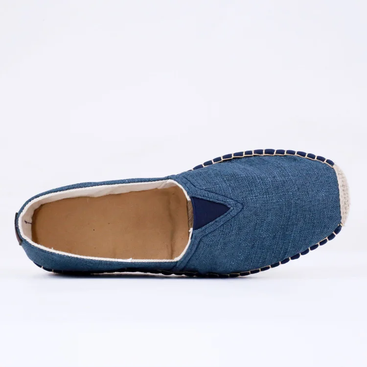 

New canvas shoes men's sewn hemp rope fisherman's style single shoes