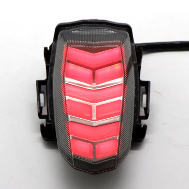 Мотоциклетные светодиодные задние фонари черные линзы стоп-сигнал поворотные