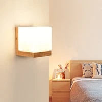 modern wood wall lights bedroom wall lamp hallway wandlamp bed light nordic home lighting sconce vintage wall lamp