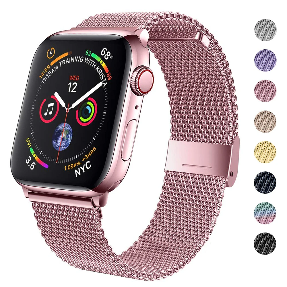 

Strap For Apple watch Band 44mm 40mm 45mm 41mm 38mm 42mm Magnetic Loop smartwatch watchband bracelet iWatch serie 3 4 5 6 se 7