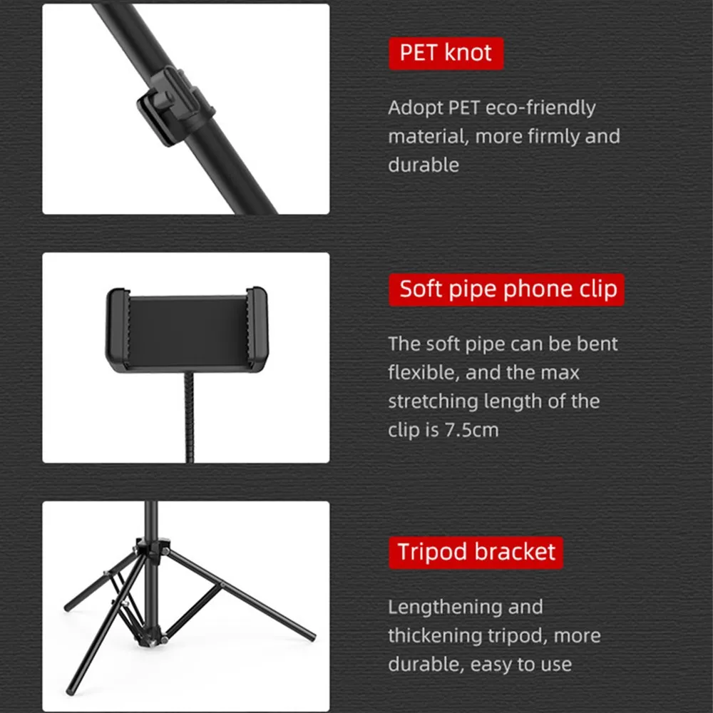 

Floor Tripod For Phone Camera Ring Light Metal Stands Reflectors Photo Studio Video Flash Lighting With Mirror for Mobile Phone