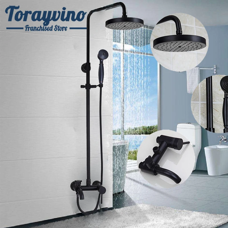 Torayvino душевой набор с двойной функцией кран chuveiros для ванной комнаты дождевой