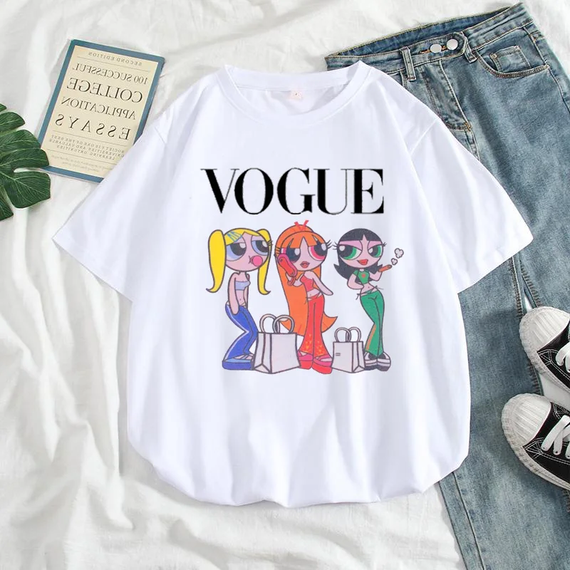 

Ulzzang Streetwear kawaii Vogue print Tshirt Korean Style Tops Harajuku short sleeve t shirt New Summer casual Women T-shirts