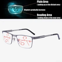 new design business ultra light hollow temples progressive multifocal reading glasses 0 75 1 1 25 1 5 1 75 2 2 25 to 4