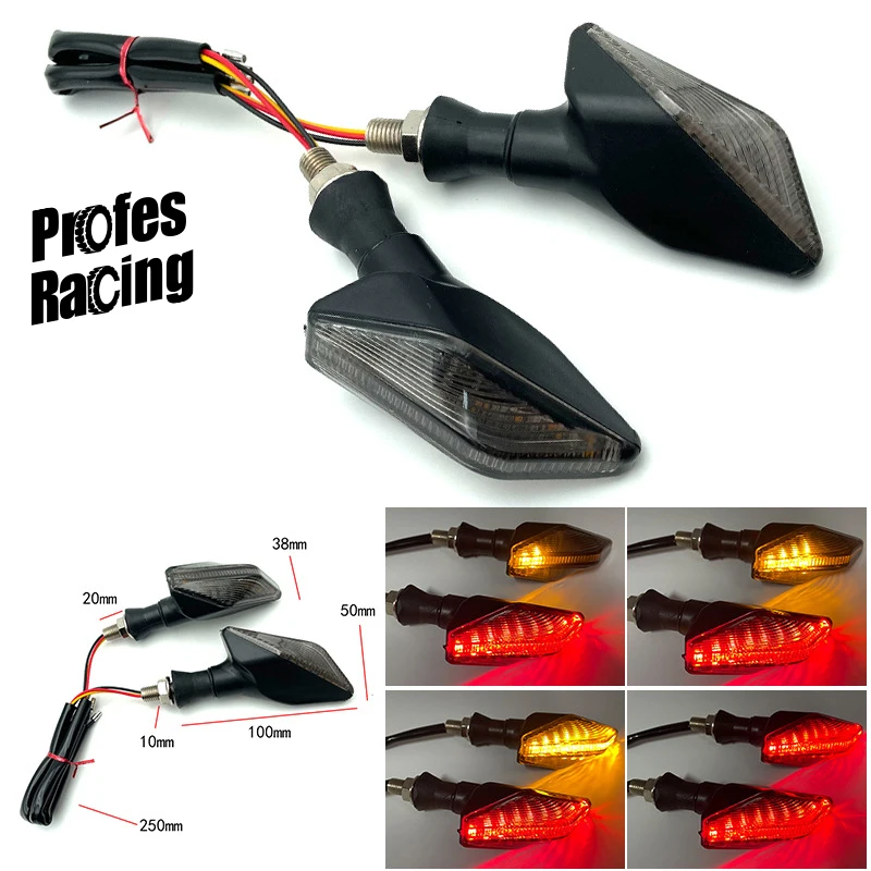

Motorcycle LED running water turn signal direction light signal light + daytime running light two-color 12V electric vehicle