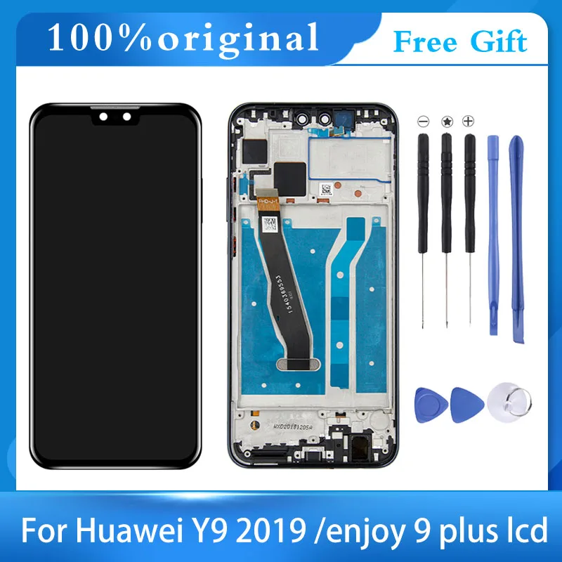Оригинальный экран AAA +++ для HUAWEI Y9 2019 дюймов Женский JKM-LX1 LX3 ЖК-дисплей с рамкой