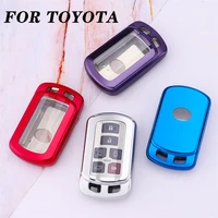 high quality tpu car fob key cover case shell protector smart remote 6 button for toyota sienna 2018 2019 2020 key bag holder