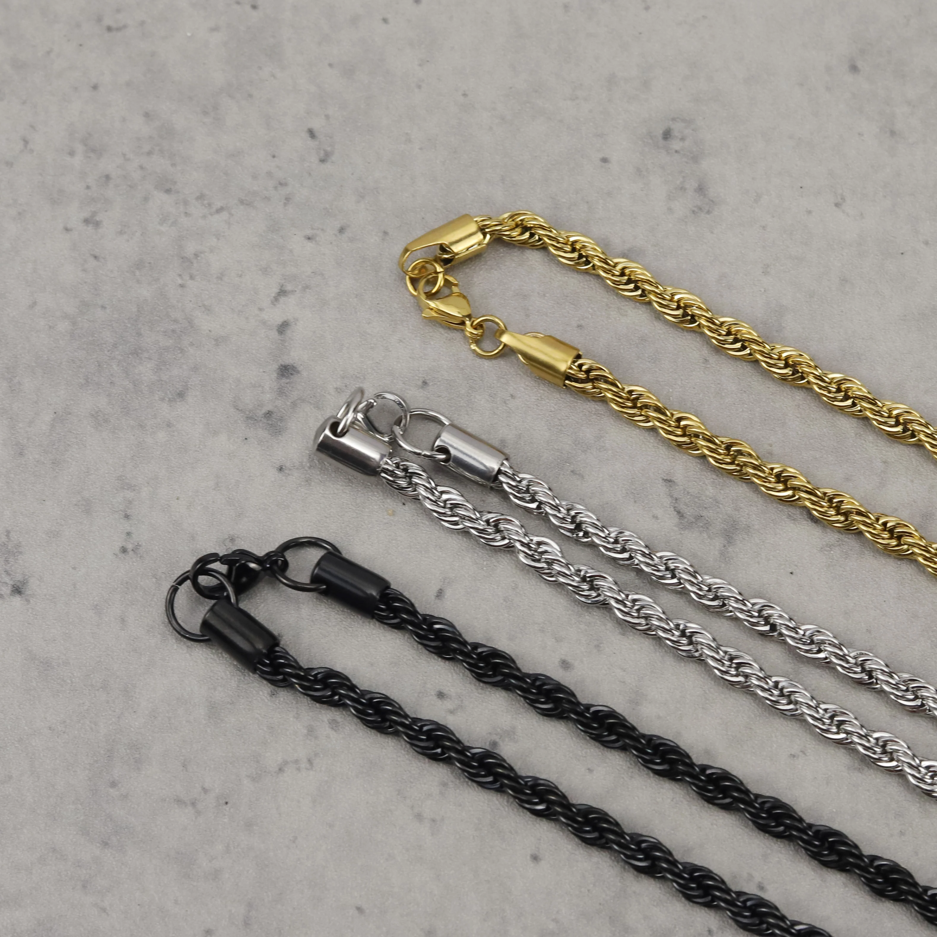 Высококачественное ожерелье в стиле хип-хоп золотого и черного цветов из