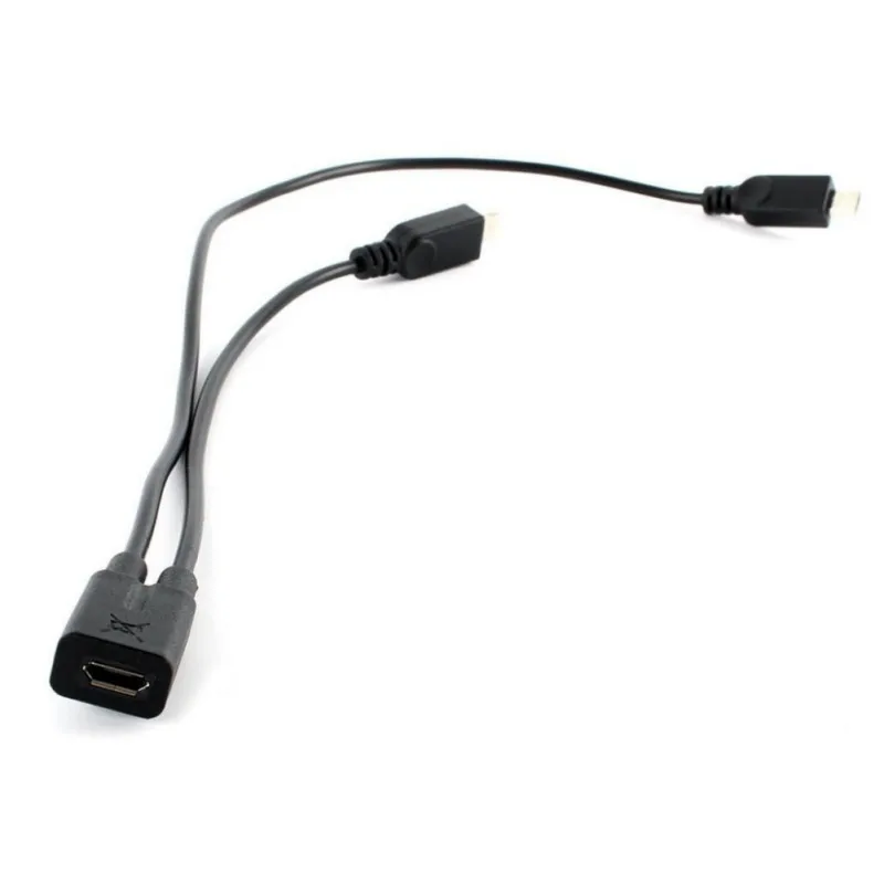 Micro USB 2.0 Splitter Y 1 Female To 2 Male Data Charge Cable Extension Cord For Phone High Quality Sync | Электроника