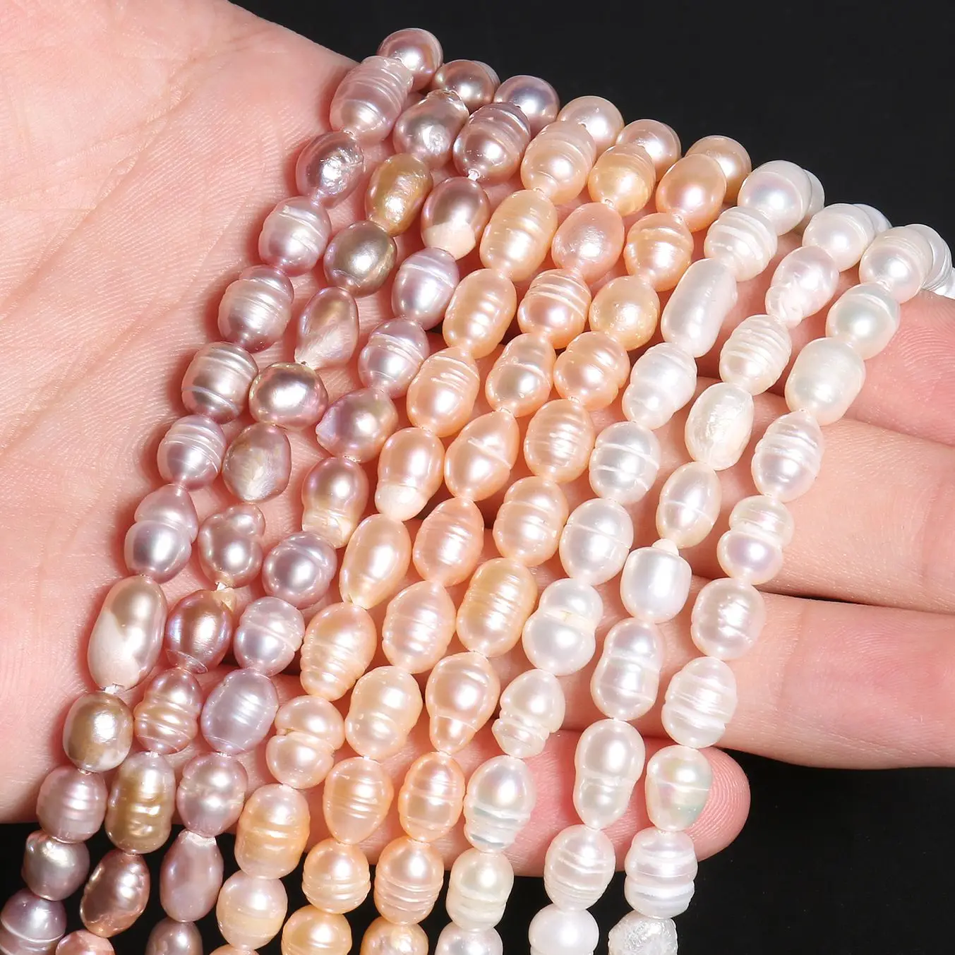 

Natural Freshwater Pearl Beads High Quality Rice Shape Loose Beads for Jewelry Making DIY Necklace Bracelet 4 5 6 7 8mm