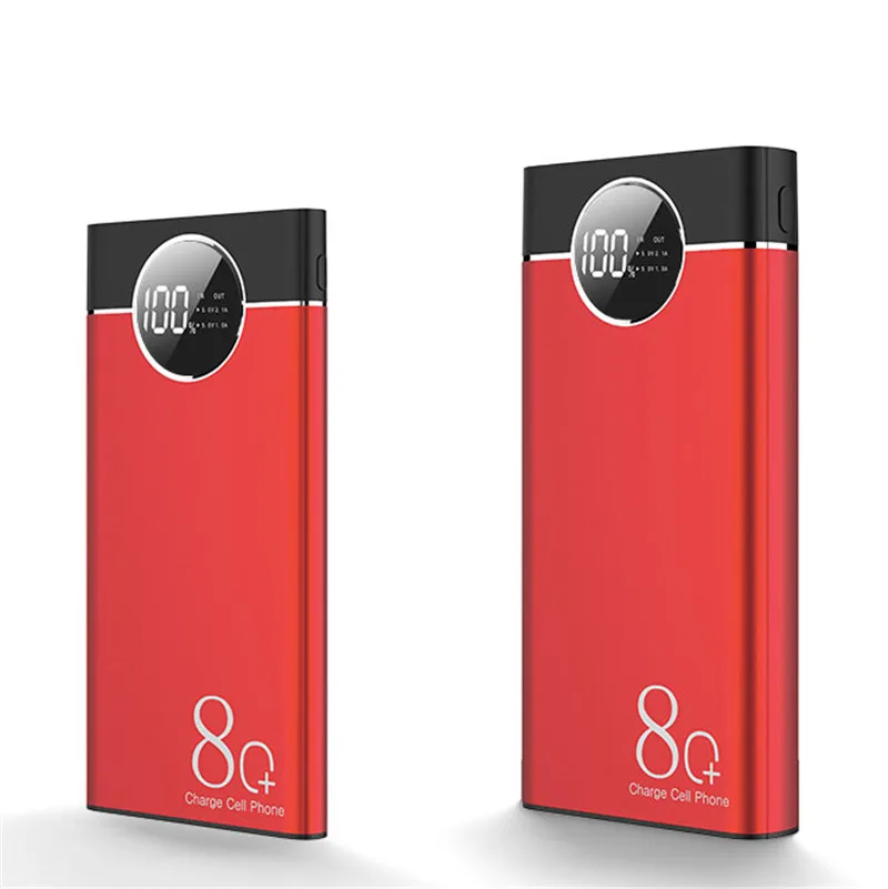 80000mAh внешний аккумулятор большой емкости портативное зарядное устройство 2USB LED