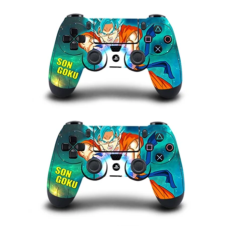 2 шт./лот Dragon Ball защита для кожи наклейка для Playstation 4 PS4 Pro тонкий контроллер геймпад виниловая наклейка s - Цвет: QBTM0745-2pcs