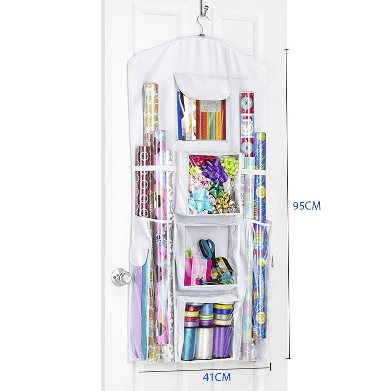 

6 Pockets Wall Hanging Storage Bags Oxford Cloth Door Christmas Organizer Waterproof Pouch Bedroom Home Office Container