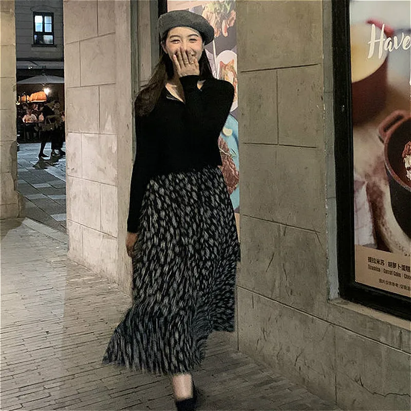 Skirts Women Design High Waist Summer Loose Trendy Elegant Artistic BF A-Line All-match Print Lovely Ins Casual Tender Aesthetic | Женская