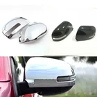 Накладка на боковое зеркало для Mitsubishi Outlander 3 2016 -2020 с поворосветильник Рем, хромированная Накладка для заднего вида, 2 шт., углеродное волокно