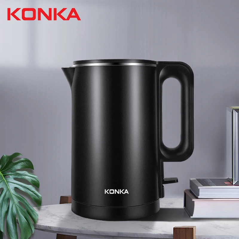 KONKA 1.7L Электрический чайник Чай горшок Авто Защита от отключения питания бойлер газовый котел водонагреватель Чай горшок мгновенный нагрев воды из нержавеющей стали, быстрое закипание - изображение