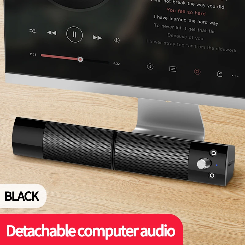 

Desktop Computer Speakers USB Connection Powerful Bluetooth Stereo Laptop Dual Speakers 3D Stereo Surround System for PC TV