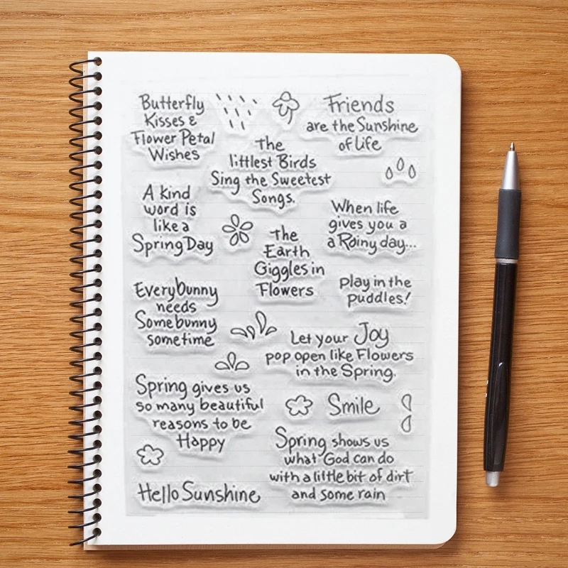 

Thinking of You Silicone Clear Seal Stamp DIY Scrapbooking Embossing Photo Album Decorative Paper Card Craft