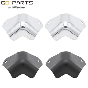 34*34*34 мм металлический угловой протектор край Guard оборудования для электрогитарный усилитель Кабинета громкоговоритель коробка Никель покрытием 4 шт